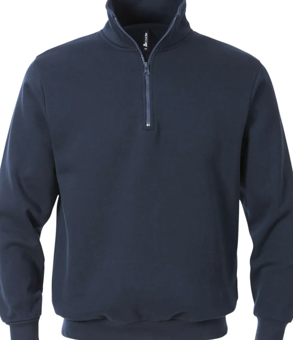 Acode Sweatshirt med kort dragkedja 1737 SWB