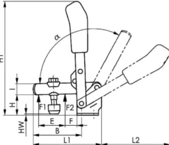 Amf Snabbspännare 6800NI, vertikal, rostfri