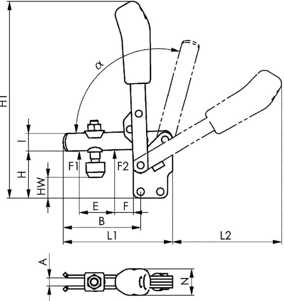 Amf Snabbspännare 6802, vertikal