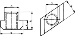 Amf T-Spårmutter 510, rombisk