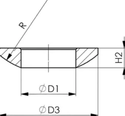 Amf Underläggsbricka DIN 6319C, sfärisk