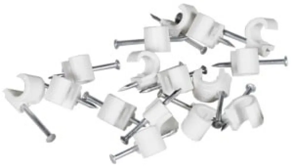 Amiga Ledningshållare Vit 7-10 Rund 100-pack