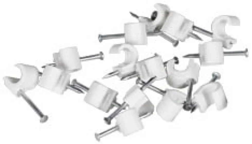 Amiga Ledningshållare Vit 14-20 Rund 10-pack