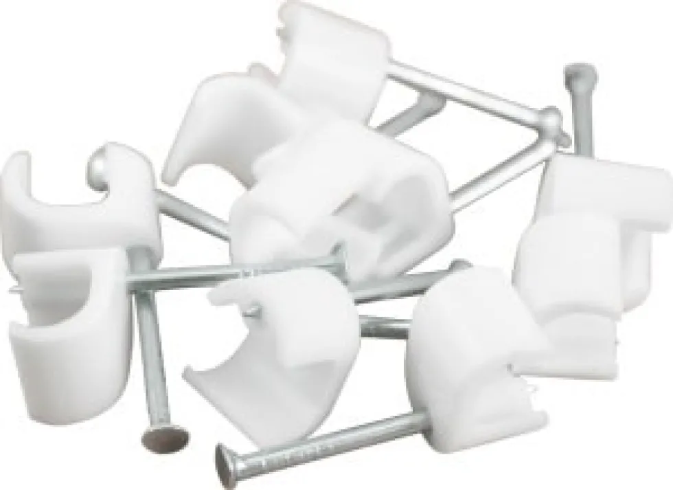 Amiga Ledningshållare Vit 6x9 Oval 10-pack