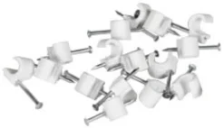 Amiga Ledningshållare Vit 3x5 Oval 20-pack