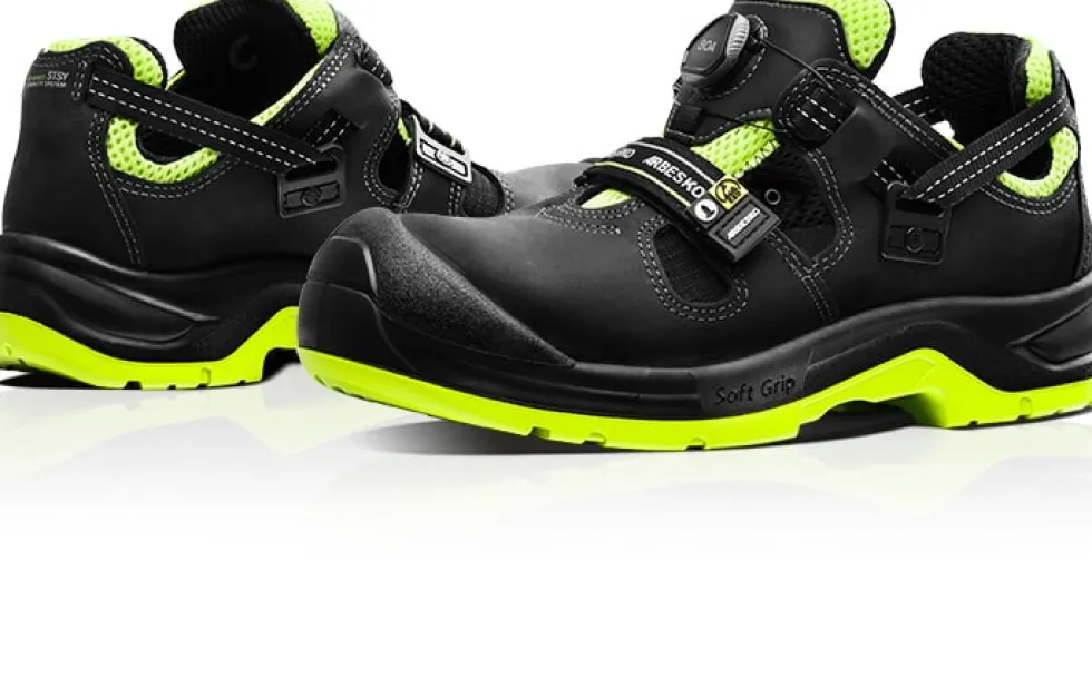 Arbesko 929 Svart/Lime Skyddssko