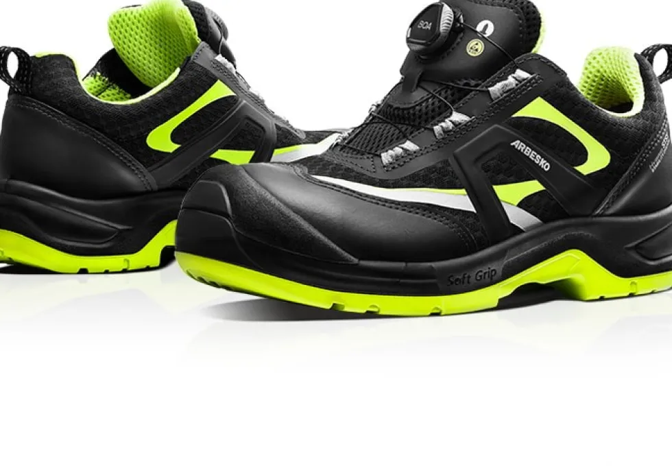 Arbesko 939 Svart/Lime Skyddssko