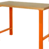 Bahco Arbetsbänk med bänkskiva i kastanjeträ, orange ben 1800mm