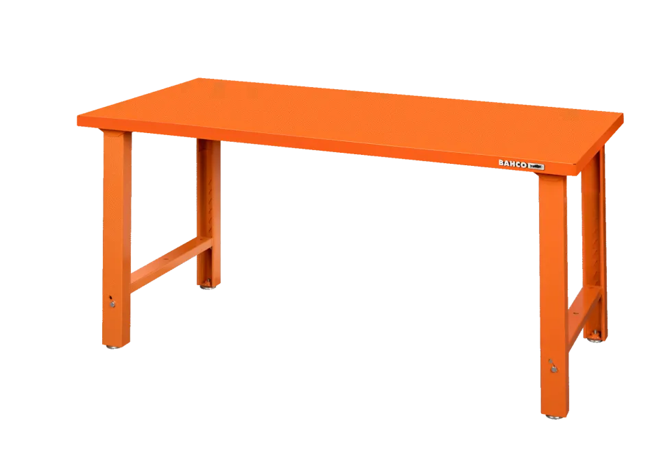 Bahco Arbetsbänk 1495WBAH15TS justerbar höjd med stålskiva, Orange