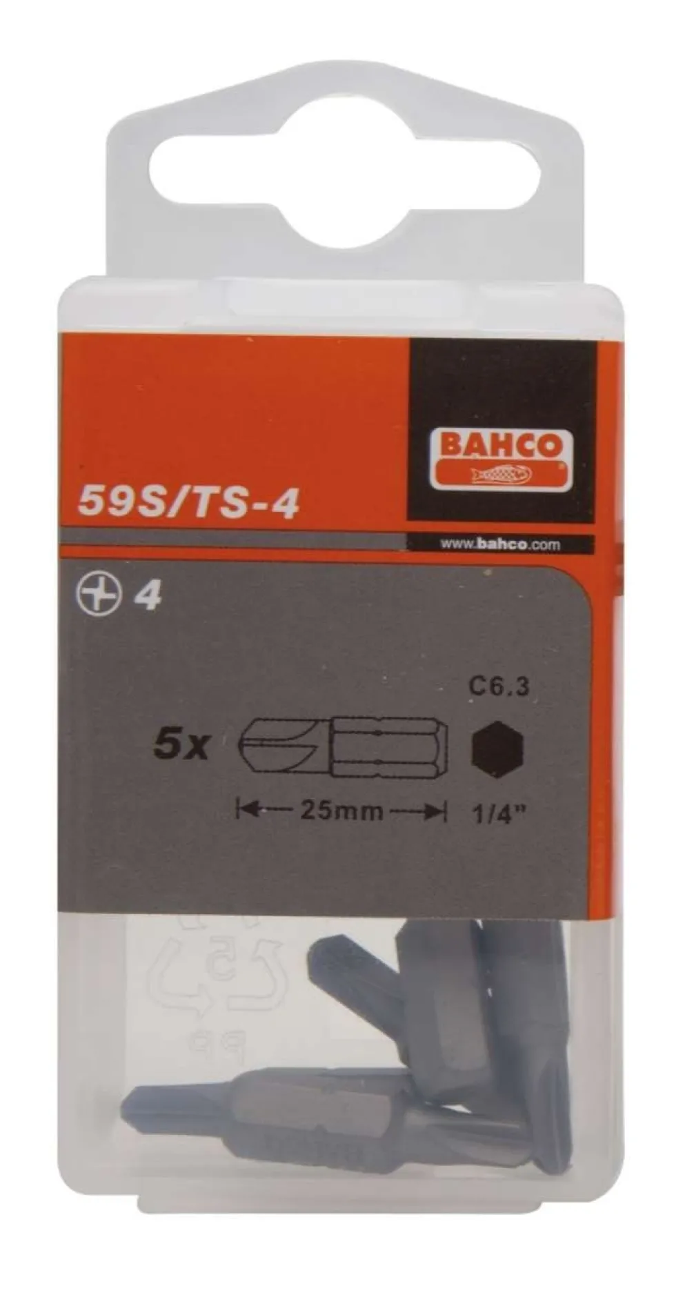 Bahco Bits 59S 1/4'' Torq-Set 25mm 5-pack