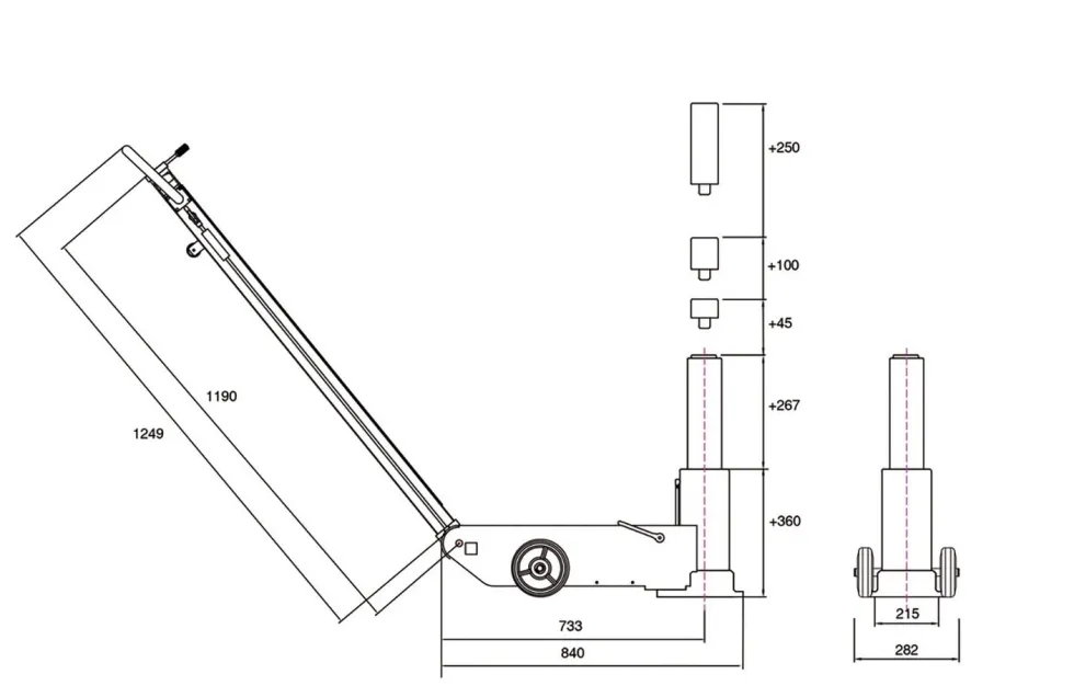 Bahco Domkraft BH230 lufthydraulisk 30 ton