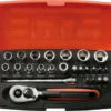 Bahco Hylsnyckelsats SL25 1/4'' 25 delar