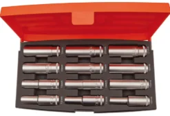 Bahco Hylsor S1612L 1/2'' i sats 10-21mm 6-kant 12 delar