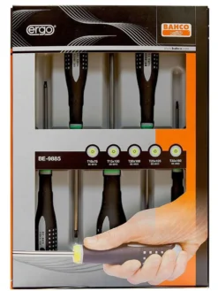 Bahco Skruvmejsel BE-9885 ERGO i sats Torx 5 delar