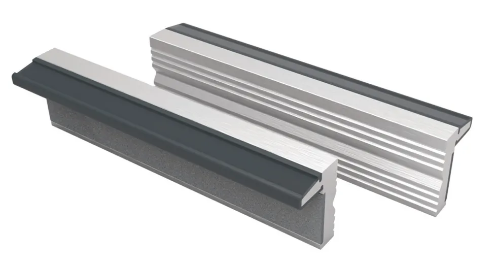 Bahco Skyddsbackar 833AJ aluminium med magnetremsa, för bänkskruvstycke, par