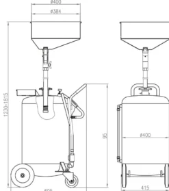Bahco Spilloljeuppsamlare BOD8901 90 l
