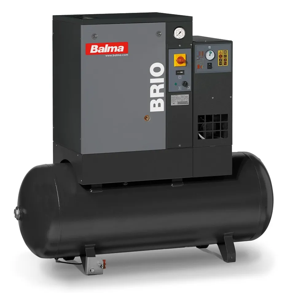 Balma Skruvkompressor Brio.E 2,2kW 10 bar 200 l med kyltork