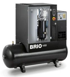 Balma Skruvkompressor Brio VSD.IE 4kW 8 bar 200 l med inverter och kyltork