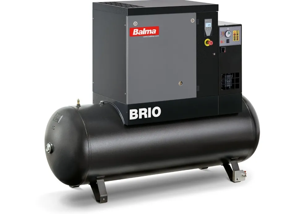 Balma Skruvkompressor Brio.XE 5,5kW 10 bar TM 270 l med kyltork