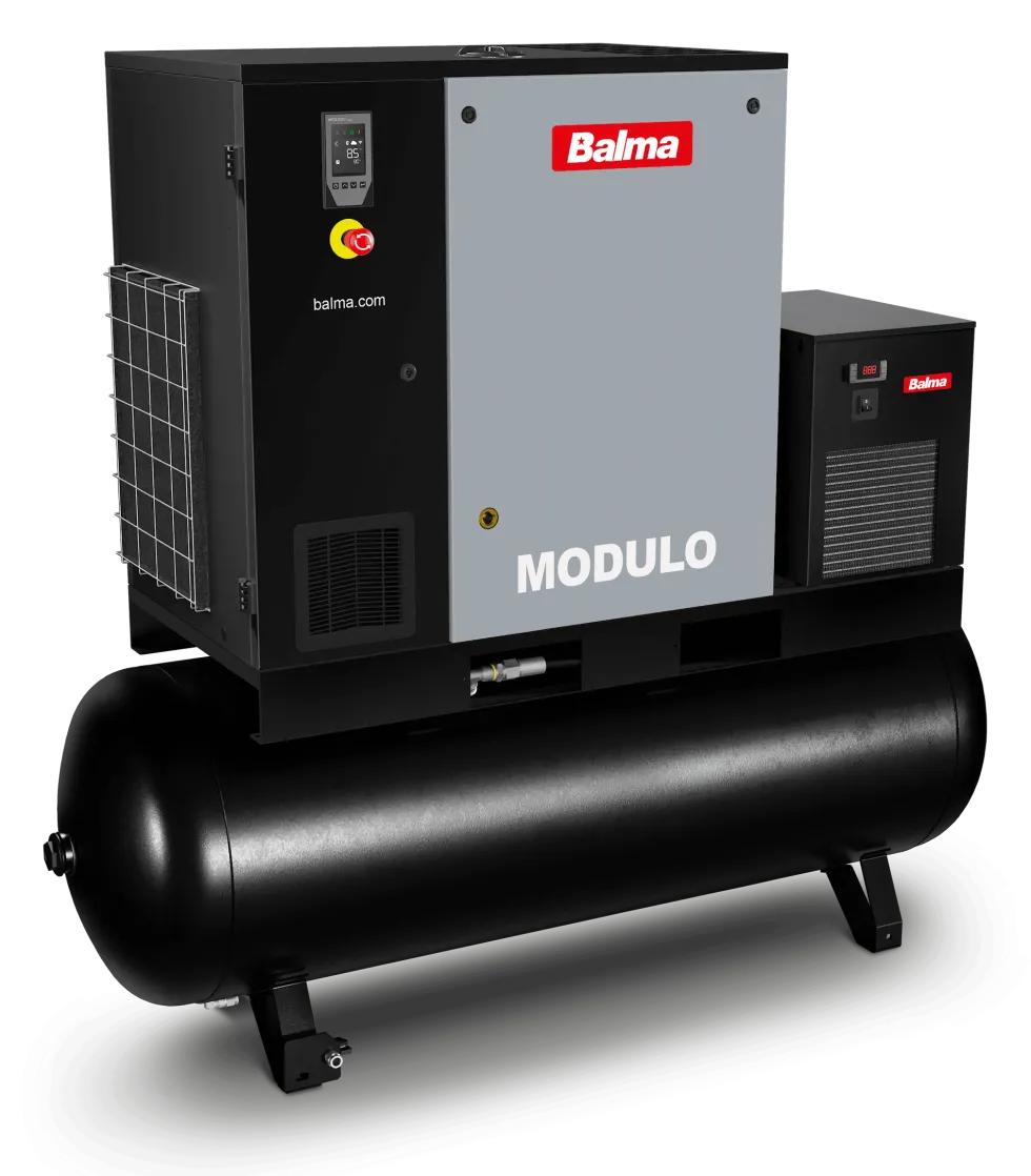 Balma Skruvkompressor Modulo PM.IE 15kW 10 bar 500 l med inverter och kyltork