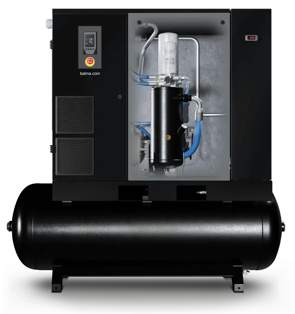 Balma Skruvkompressor Modulo PM.IE 18kW 10 bar 500 l med inverter och kyltork