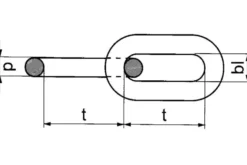 Bema Handelskätting, halvlånglänkad 5x28mm, klass 2
