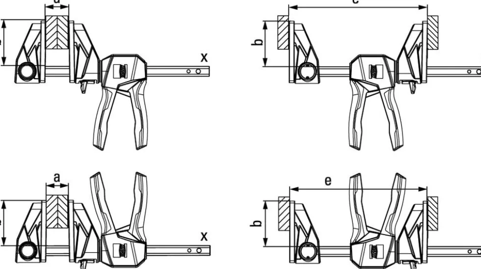 Bessey Enhandstving med roterande handtag
