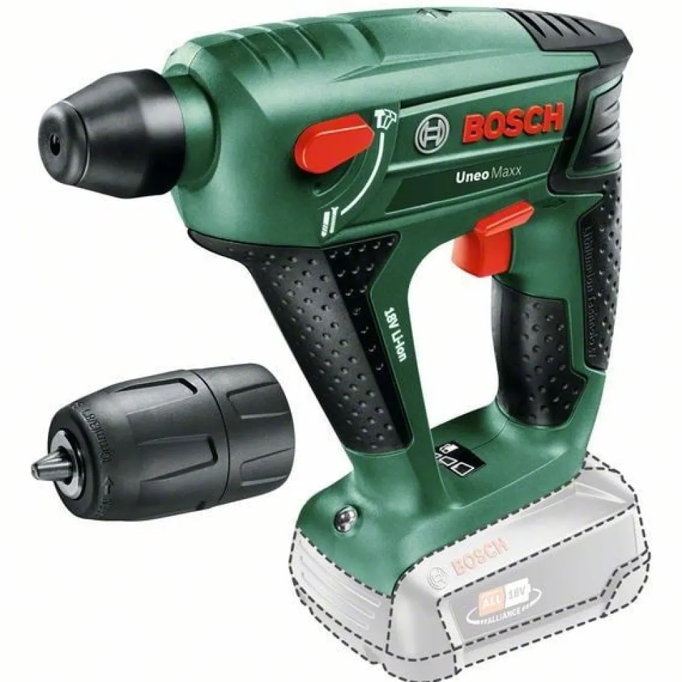 Bosch Borrhammare Uneo Maxx 18V + Adapter utan batteri & laddare