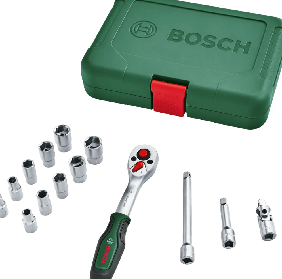 Bosch DIY Hylsnyckelsats 1/4 14 Delar