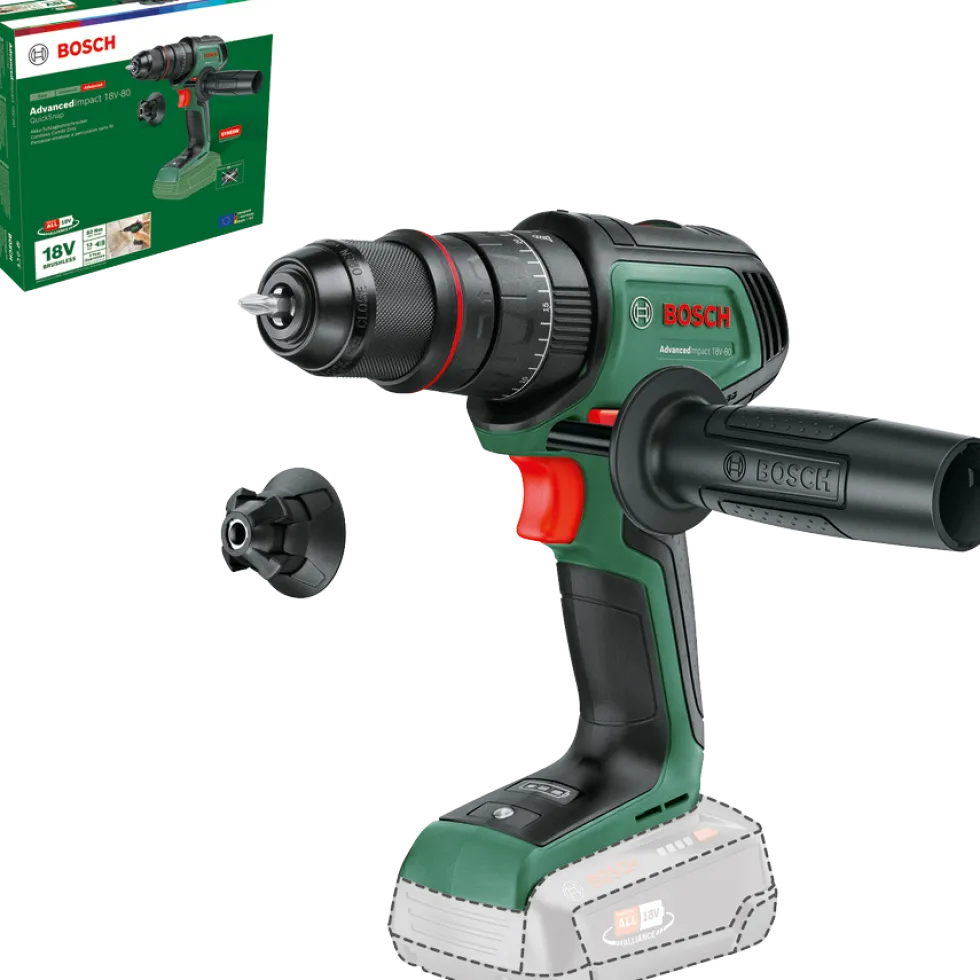 Bosch DIY Slagborrmaskin Advimpact 18V-80 utan batterier & laddare 3AC