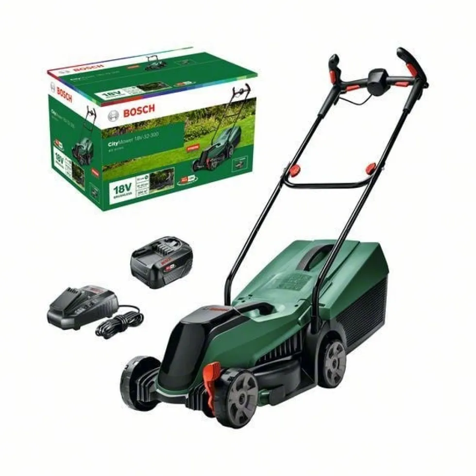 Bosch Gräsklippare Citymower 18V-32 med 1x4Ah batteri & laddare