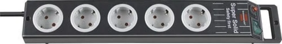 Brennenstuhl Grenuttag 5-vägs 2.5m kabel H05VV-F 3G1.5 IP20