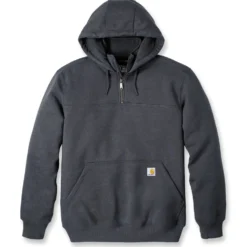 Carhartt Heavyweight Collagetröja med dragkedja, Herr, Carbon heather