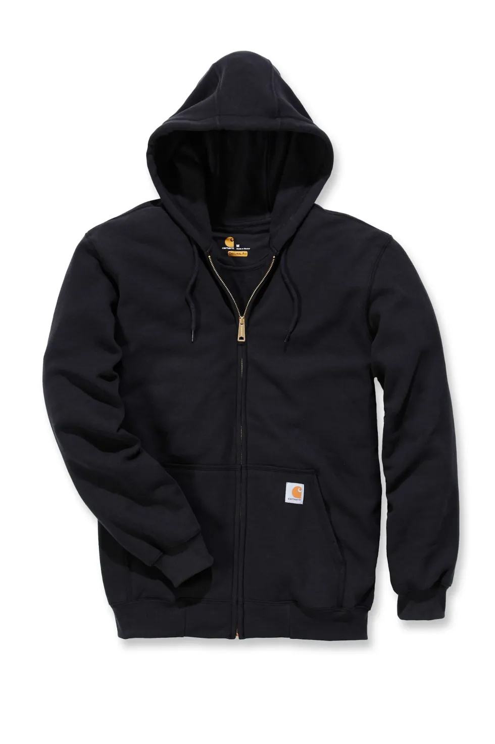Carhartt Hoodie med dragkedja Herr Black