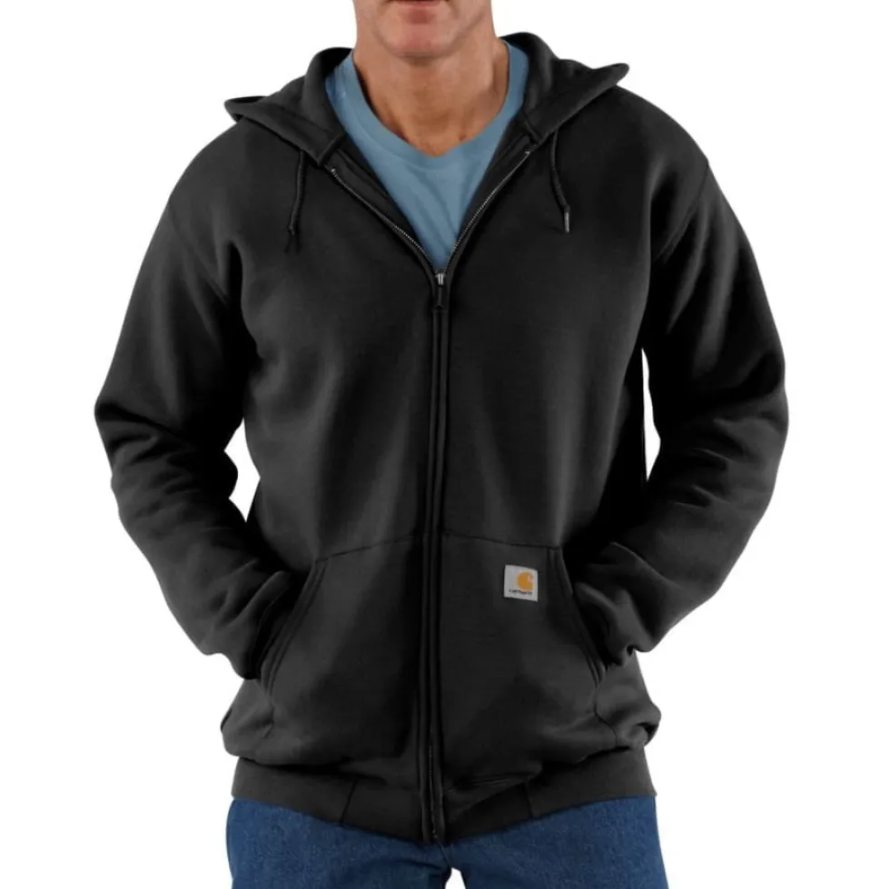 Carhartt Hoodie med dragkedja Herr Black