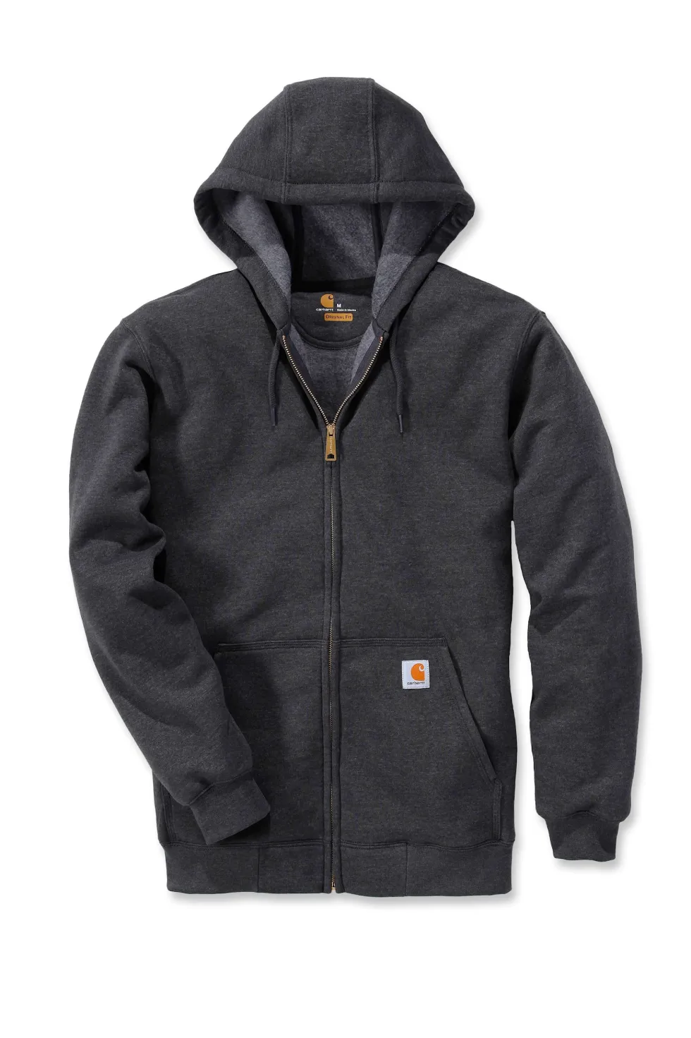 Carhartt Hoodie med dragkedja Herr Carbon Heather