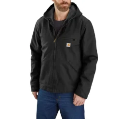 Carhartt Washed duck sherpa lined Jacka, Herr, Black