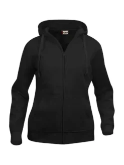 Clique Basic Hoody Fullzip Dam Svart