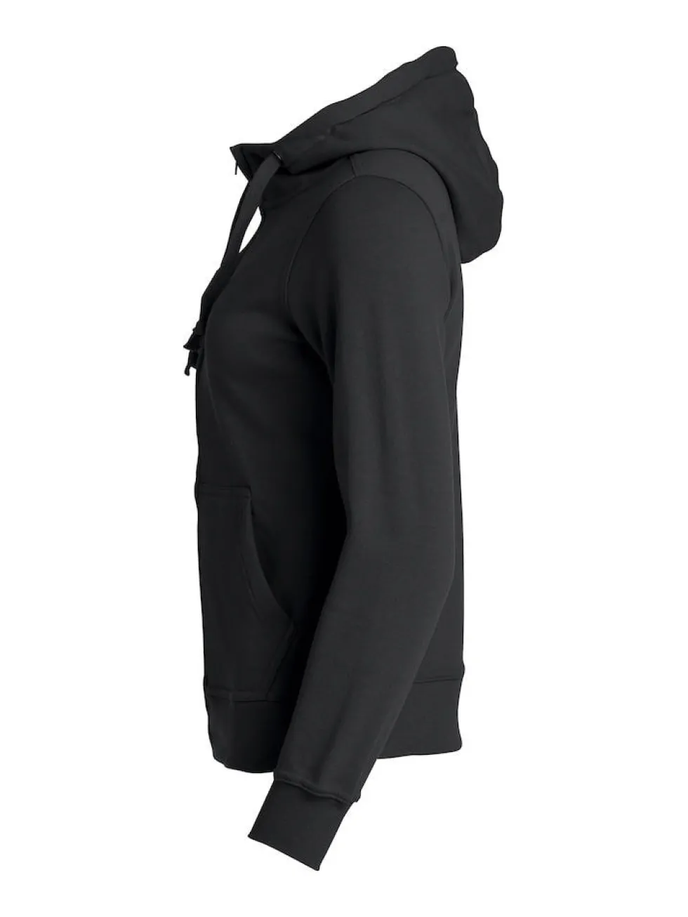 Clique Basic Hoody Fullzip Dam Svart