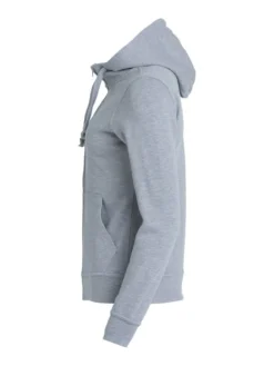 Clique Basic Hoody Fullzip Dam Gråmelerad