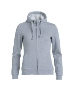 Clique Basic Hoody Fullzip Dam Gråmelerad