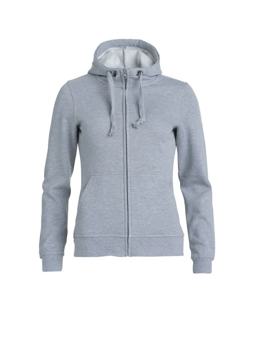 Clique Basic Hoody Fullzip Dam Gråmelerad