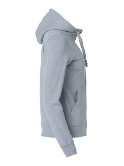 Clique Basic Hoody Fullzip Dam Gråmelerad
