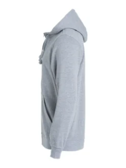 Clique Basic Hoody Fullzip Herr Gråmelerad