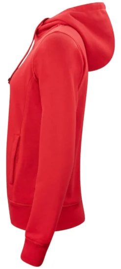 Clique Classic Hoody Fullzip Dam Röd