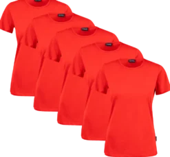 Clique T-shirt Dam 5-pack Röd