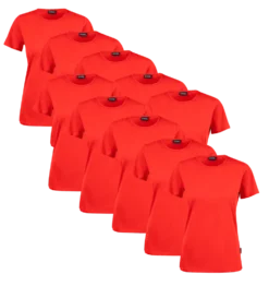 Clique T-shirt Dam 10-pack Röd