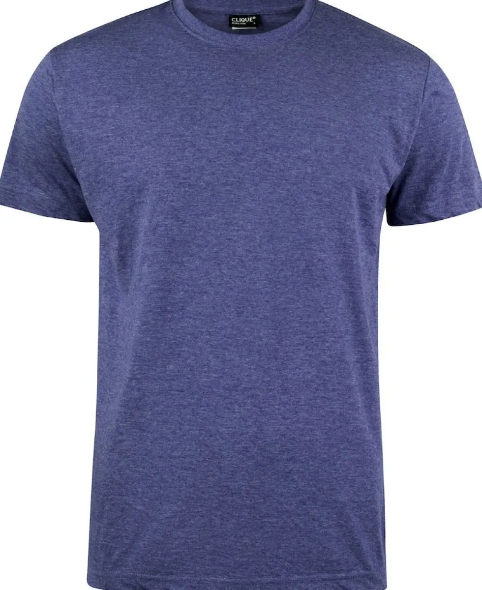 Clique T-Shirt Herr Marinblå/Melerad