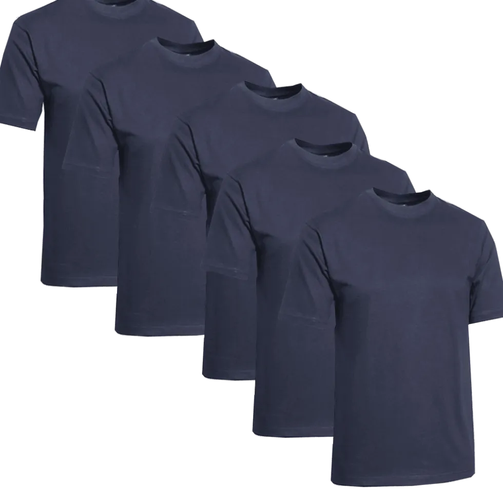 Clique T-shirt Herr 5-pack Marinblå