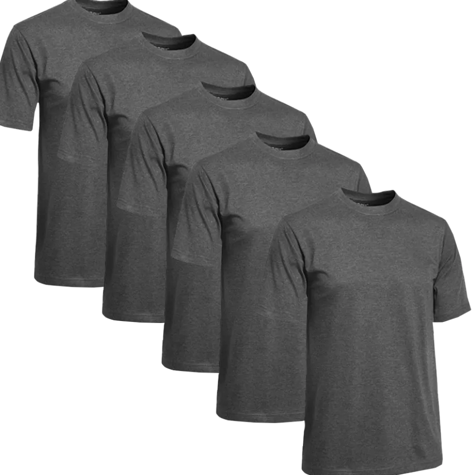 Clique T-shirt Herr 5-pack Mörkgrå